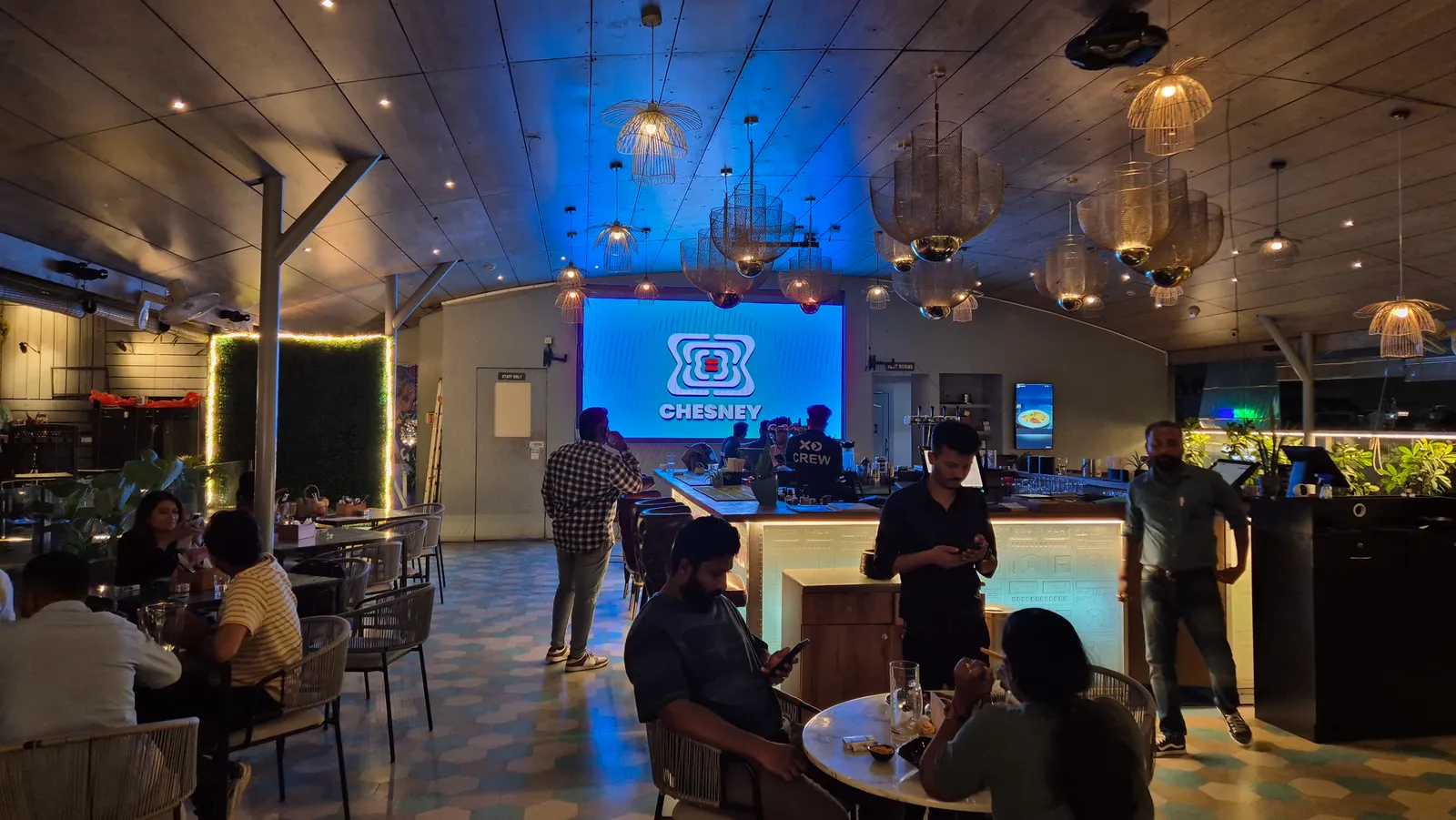 Chesney LED wall installed in a restaurant
