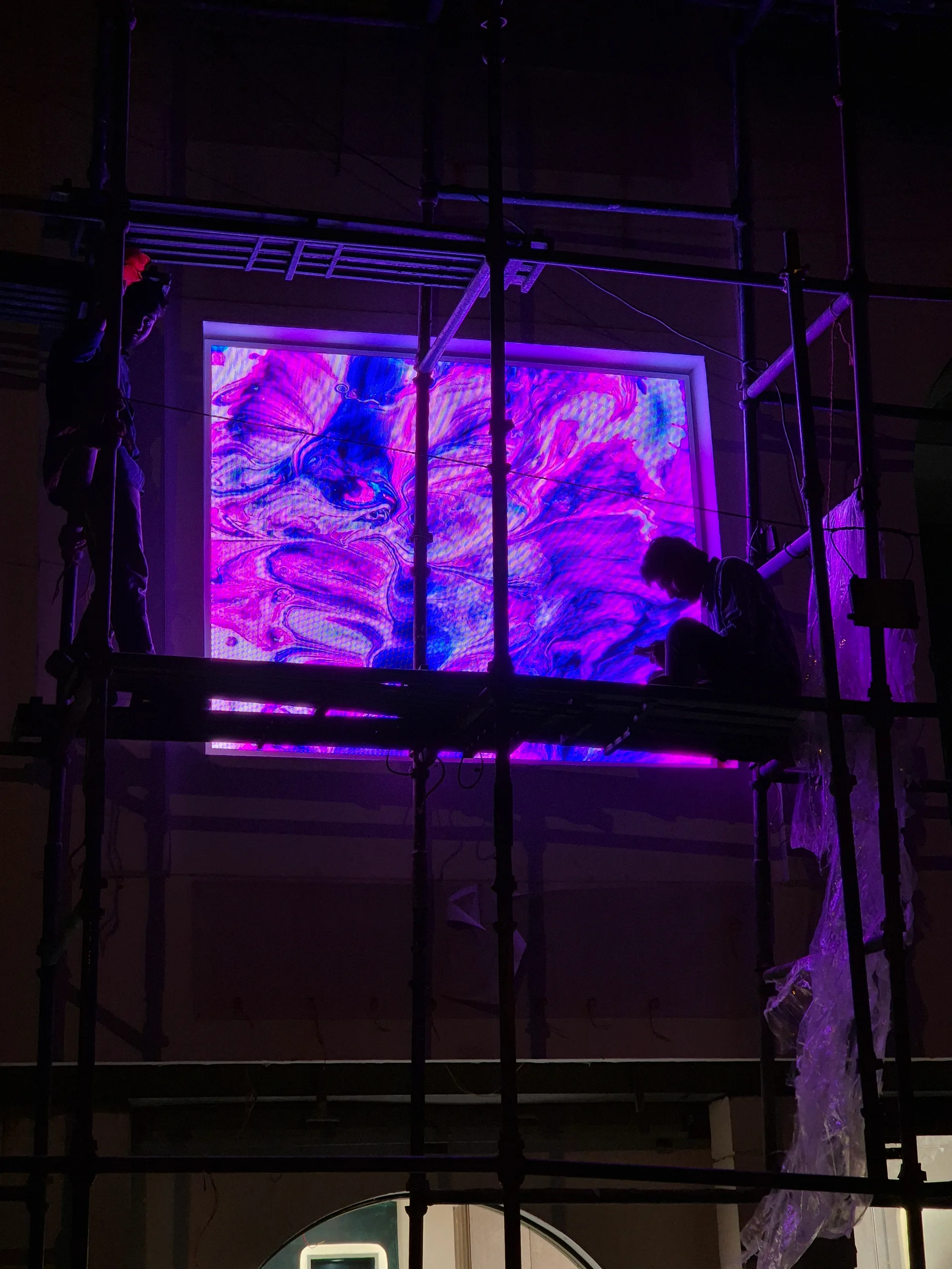 Large architectural LED installation